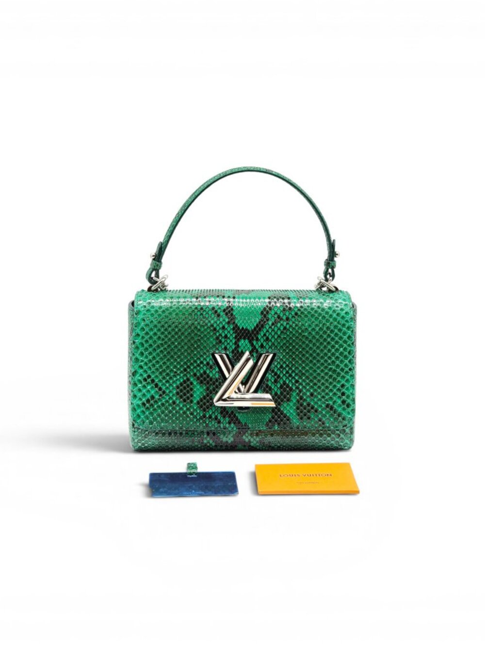Louis Vuitton LV Twist MM Python Shoulder Bag Green Limited Edition - $9000 - Picture 15 of 15